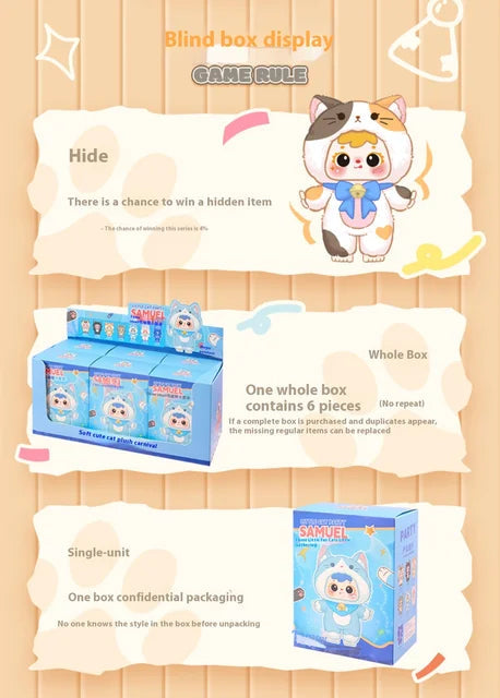 Samuel - Cat Party Blind Box Cute Collectables NZ