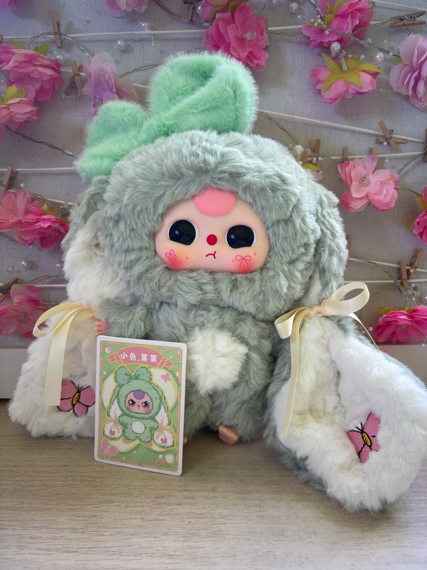 Confirmed Baby Three “Sage Green Bunny”